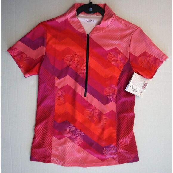 Terry 630840A2BZ3 Women's Sz S Level Up Pink Actif Biking Jersey - Picture 9 of 11